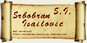 Srbobran Isailović vizit kartica